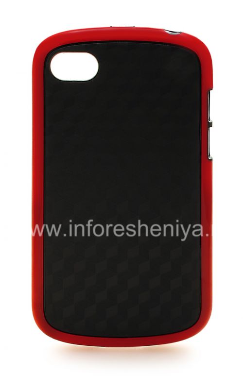 Photogallery for Etui en silicone compact &quot;Cube&quot; pour BlackBerry Q10, Noir / Rouge product