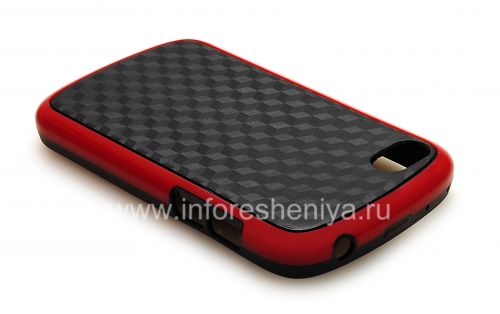 Photogallery for Etui en silicone compact &quot;Cube&quot; pour BlackBerry Q10, Noir / Rouge product