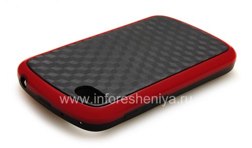 Photogallery for Etui en silicone compact &quot;Cube&quot; pour BlackBerry Q10, Noir / Rouge product