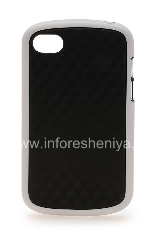 Photogallery for Etui en silicone compact &quot;Cube&quot; pour BlackBerry Q10, Black / White product