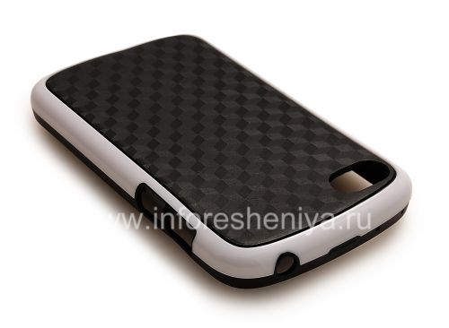 Photogallery for Etui en silicone compact &quot;Cube&quot; pour BlackBerry Q10, Black / White product