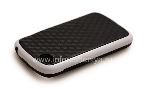 Photogallery for Etui en silicone compact &quot;Cube&quot; pour BlackBerry Q10, Black / White product