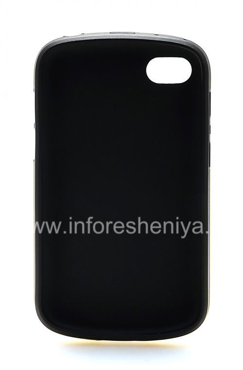 Photogallery for Etui en silicone compact &quot;Cube&quot; pour BlackBerry Q10, Noir / Jaune product