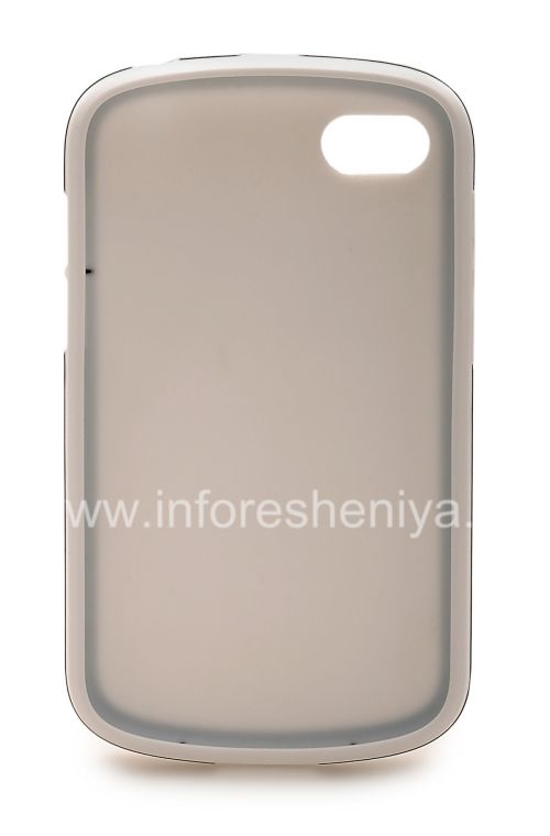 Photogallery for Etui en silicone compact &quot;Cube&quot; pour BlackBerry Q10, Blanc / Noir product