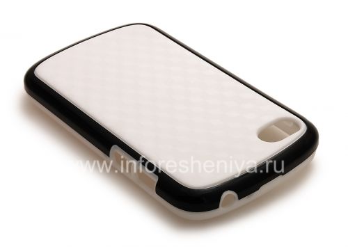 Photogallery for Etui en silicone compact &quot;Cube&quot; pour BlackBerry Q10, Blanc / Noir product