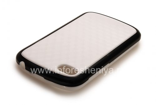Photogallery for Etui en silicone compact &quot;Cube&quot; pour BlackBerry Q10, Blanc / Noir product