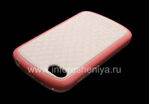 Photogallery for Etui en silicone compact &quot;Cube&quot; pour BlackBerry Q10, Blanc / Rose product