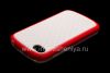 Photo 5 — Silicone Case icwecwe "Cube" for BlackBerry Q10, White / Red