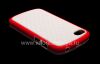 Photo 6 — Silicone Case icwecwe "Cube" for BlackBerry Q10, White / Red