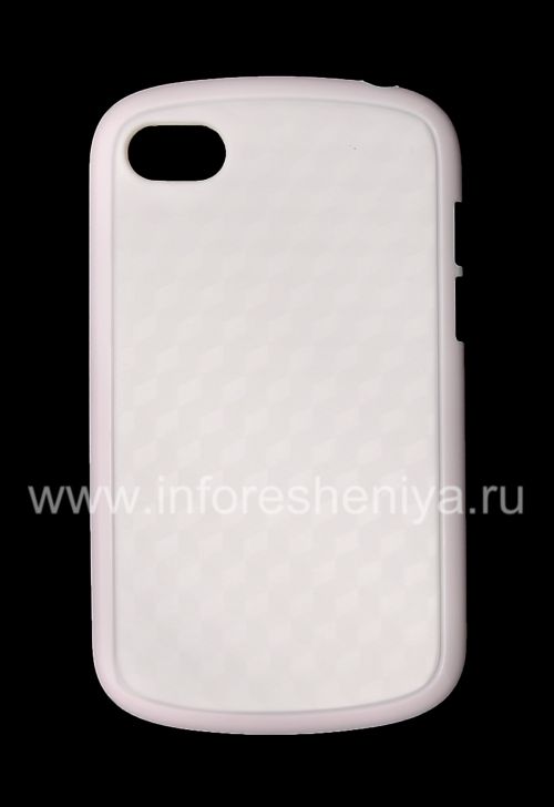Photogallery for Etui en silicone compact &quot;Cube&quot; pour BlackBerry Q10, Blanc / Blanc product