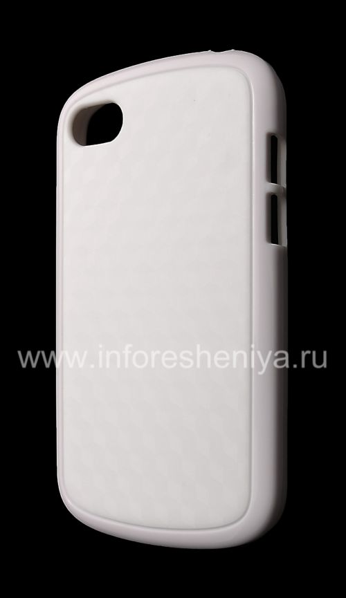 Photogallery for Etui en silicone compact &quot;Cube&quot; pour BlackBerry Q10, Blanc / Blanc product