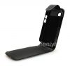 Photo 5 — Leather case cover with vertical opening for the BlackBerry Q10, Black with large texture