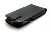 Photo 6 — Leather case cover with vertical opening for the BlackBerry Q10, Black with large texture