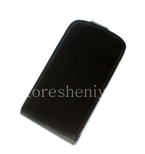 Photogallery for ブラックベリーQ10のための垂直開口部を備えたレザーケースカバー, ブラック、細かいテクスチャ product