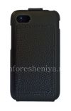 Photo 2 — 带垂直开口盖的原装皮套适用于BlackBerry Q5的皮革翻盖, 黑色（黑色）