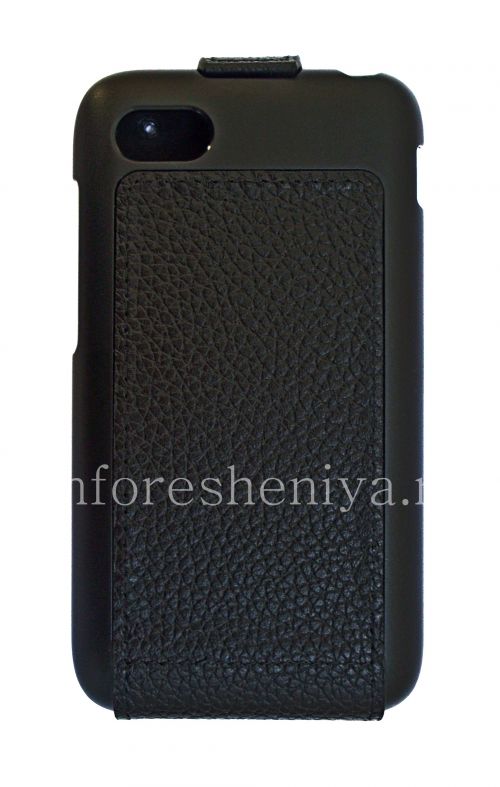 Photogallery for Etui en cuir d&#39;origine avec couvercle à ouverture verticale Leather Flip Shell pour BlackBerry Q5, Noir (Noir) product