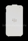Photo 1 — Funda de cuero original con cubierta de apertura vertical Funda de cuero para BlackBerry Q5, Blanco