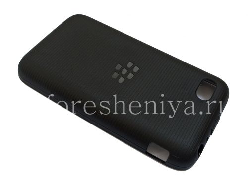 Photogallery for La boîte d&#39;origine de silicone scellée Soft Shell Case pour BlackBerry Q5, Noir (Black) product