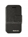 Photo 1 — Signature Kulit Kasus pembukaan horisontal Wallston Colorful Kasus Smart untuk BlackBerry Q5, hitam