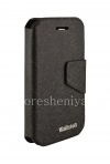 Photo 6 — Signature Kulit Kasus pembukaan horisontal Wallston Colorful Kasus Smart untuk BlackBerry Q5, hitam