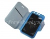 Photo 5 — Signature Kulit Kasus pembukaan horisontal Wallston Colorful Kasus Smart untuk BlackBerry Q5, biru Frosty