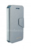 Photo 6 — Signature Leather Case ouverture horizontale Smart Case Colorful Wallston pour BlackBerry Q5, Bleu givré