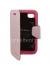 Photo 5 — Signature Leather Case ouverture horizontale Smart Case Colorful Wallston pour BlackBerry Q5, rose délicate