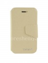 Photo 1 — Signature Leather Case ouverture horizontale Smart Case Colorful Wallston pour BlackBerry Q5, Lait Blanc