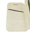 Photo 4 — توقيع جلد حالة افتتاح الأفقي Wallston حالة الذكية الملونة لBlackBerry Q5, أبيض حليبي