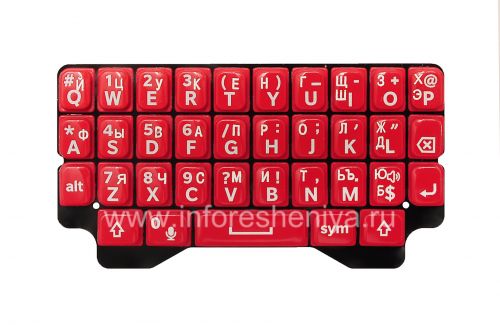 Photogallery for Keyboard Rusia BlackBerry Q5 (ukiran), merah product