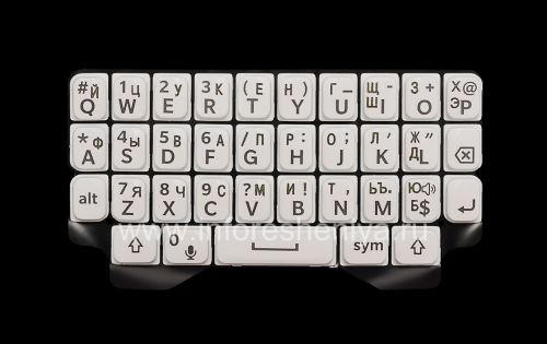 Photogallery for Keyboard Rusia BlackBerry Q5 (ukiran), putih product