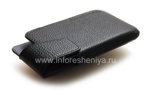 Photogallery for La funda de piel original con el clip Funda giratoria de piel para BlackBerry Z10 / 9982, Negro (negro) product