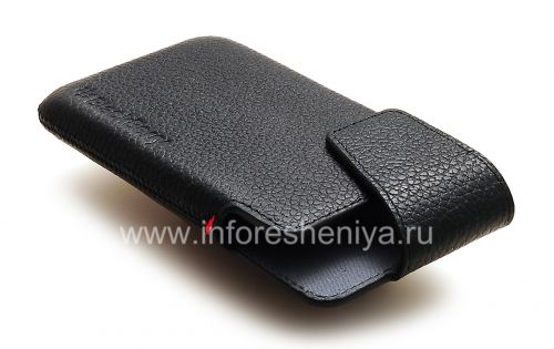 Photogallery for La funda de piel original con el clip Funda giratoria de piel para BlackBerry Z10 / 9982, Negro (negro) product