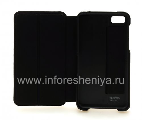 Photogallery for غطاء الأصلي مجتمعة فتح أفقيا فليب شل القضية لبلاك بيري Z10, أسود (أسود) product