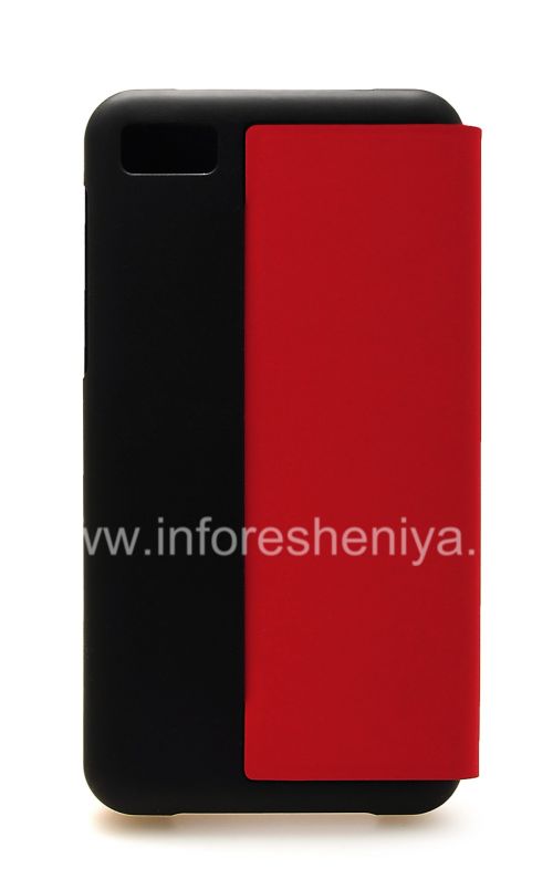 Photogallery for غطاء الأصلي مجتمعة فتح أفقيا فليب شل القضية لبلاك بيري Z10, الأحمر (الأحمر) product