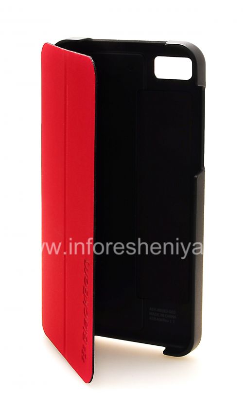 Photogallery for غطاء الأصلي مجتمعة فتح أفقيا فليب شل القضية لبلاك بيري Z10, الأحمر (الأحمر) product