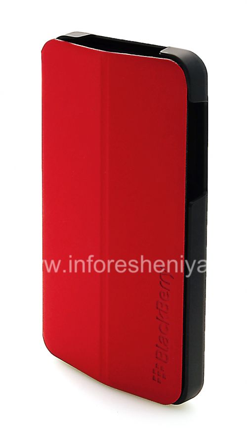 Photogallery for غطاء الأصلي مجتمعة فتح أفقيا فليب شل القضية لبلاك بيري Z10, الأحمر (الأحمر) product