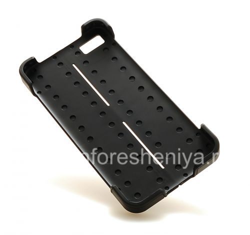 Photogallery for Le couvercle en plastique d&#39;origine, couvrir avec la fonction de stand Transform Hard Shell Case pour BlackBerry Z10, Noir (Black) product