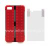 Photo 4 — La tapa de plástico original, cubrir con la función del soporte Transformar el caso de Shell duro para el BlackBerry Z10, Red (Rojo)