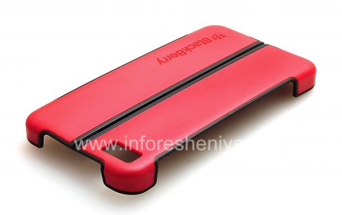 Photogallery for Le couvercle en plastique d&#39;origine, couvrir avec la fonction de stand Transform Hard Shell Case pour BlackBerry Z10, Red (rouge) product