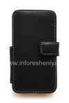 Photo 1 — Signature Leather Case handmade Monaco Flip / Book Type Leather Case for the BlackBerry Z10, Black (Black), Horizontal opening (Book)