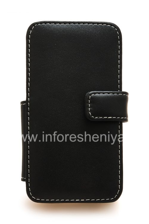 Photogallery for Signature Kulit Kasus handmade Monaco Balik / Book Jenis Kulit Kasus untuk BlackBerry Z10, Hitam (Black), pembukaan horizontal (Buku) product