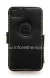 Photo 7 — / Étui en cuir Signature cuir Case main de Monaco Flip Type de livre pour le BlackBerry Z10, Noir (Noir), ouverture horizontale (Livre)