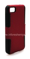 Photo 4 — Die Abdeckung robust für Blackberry Z10 perforiert, Schwarz / Rot