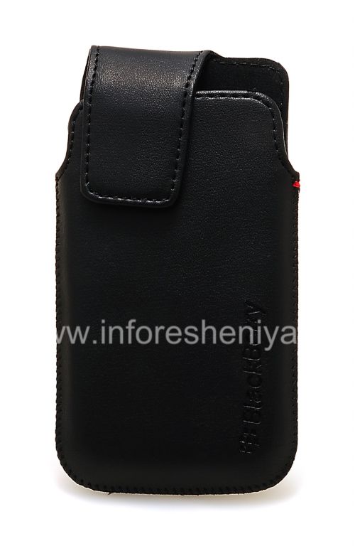 Photogallery for Ledertasche mit Clip für Blackberry-Z10 / 9982, Schwarz mit feiner Struktur product