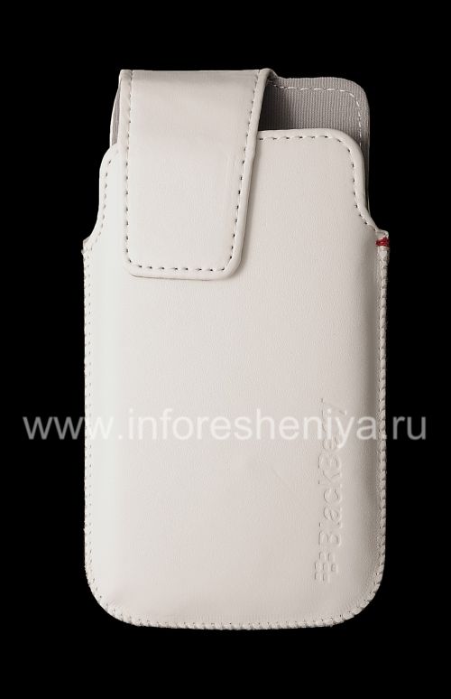 Photogallery for Ledertasche mit Clip für Blackberry-Z10 / 9982, Weiß mit feiner Struktur product