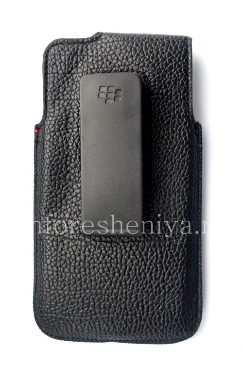 Photogallery for Ledertasche mit Clip für Blackberry-Z10 / 9982, Schwarz c große Textur product
