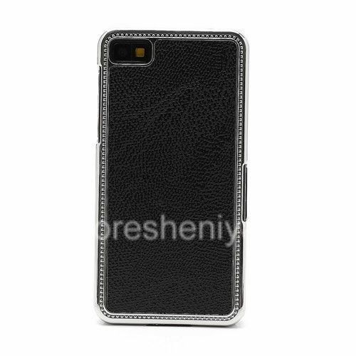 Photogallery for Plastic bag-cover with leather inserts for the BlackBerry Z10, The black product