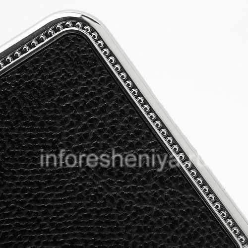 Photogallery for Plastic bag-cover with leather inserts for the BlackBerry Z10, The black product