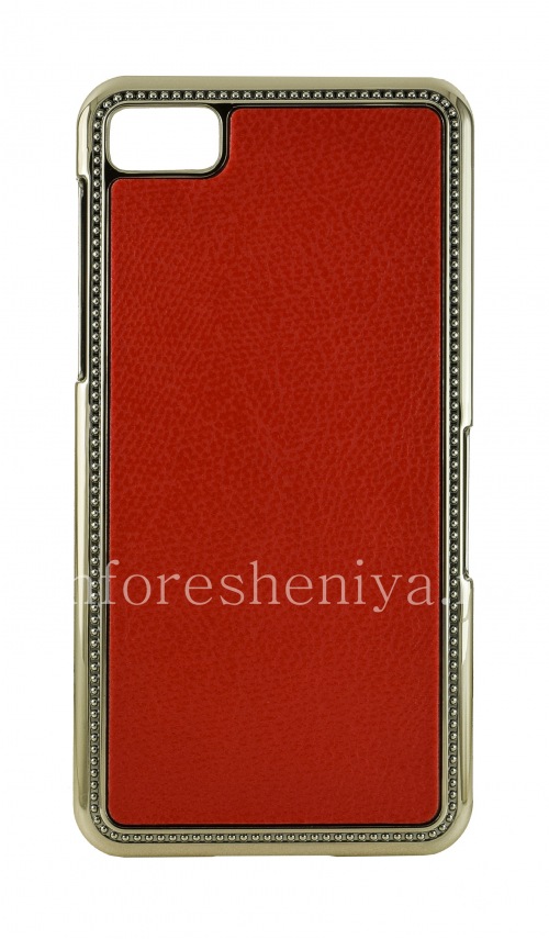 Photogallery for Plastic bag-cover with leather inserts for the BlackBerry Z10, Red product